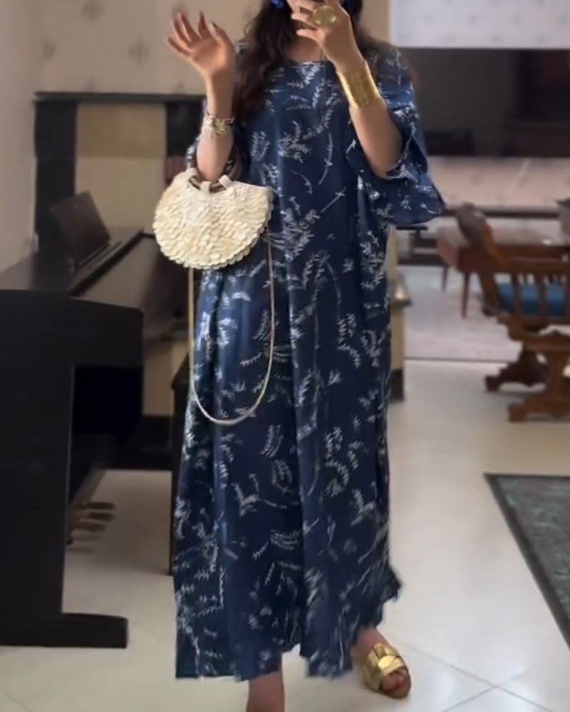 Kjole Enkel Trykt Lang