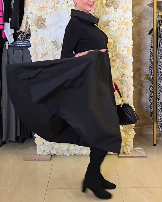 Kjole Modisch Street Ensfarget A-linje