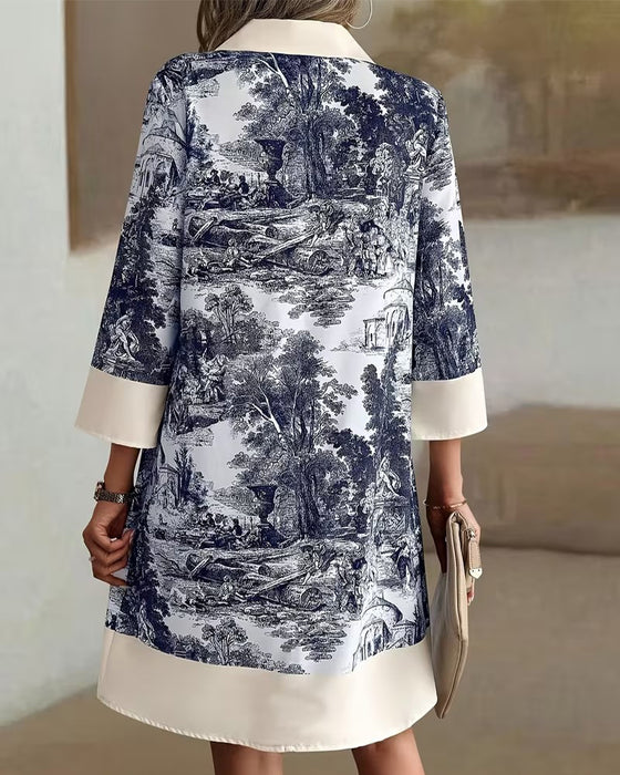 Kjole Blekkvasketrykk Knapp