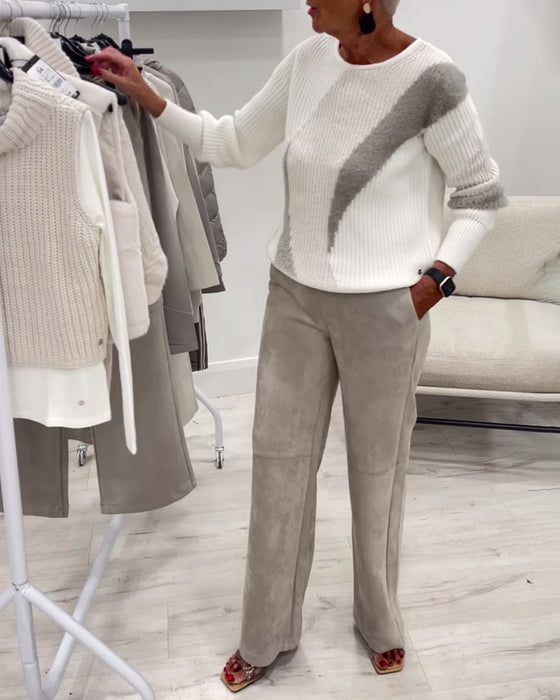 Genser Crew Neck Komfortabel Hverdagslig