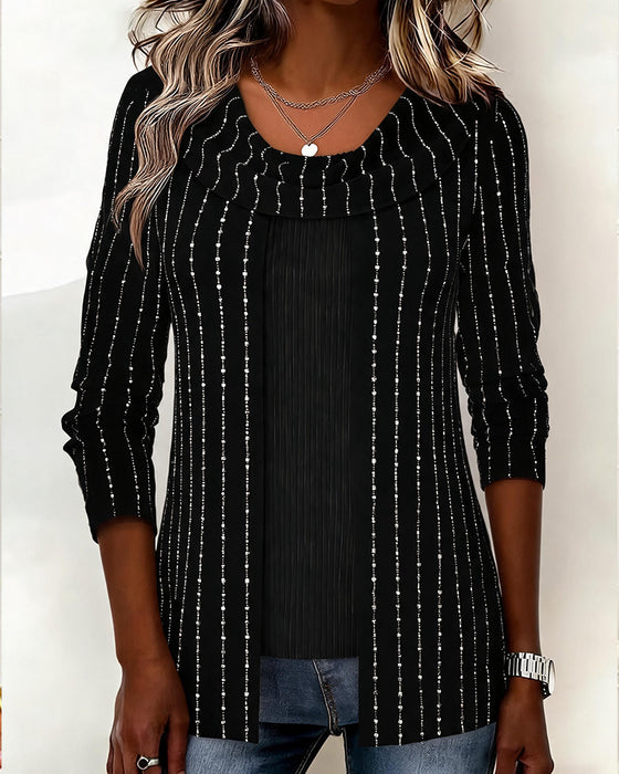 Topp Rund Hals Linje Asymmetrisk