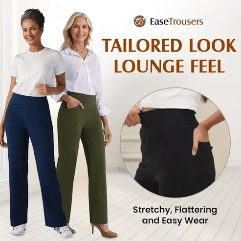 Bukse Dame Høy Midje Stretch Casual Yoga Vide Ben