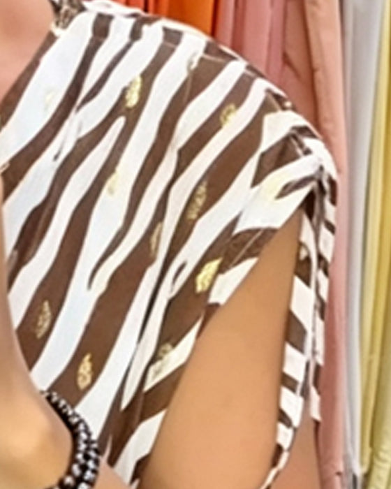 Kjole Knyting Ermeløs Zebra
