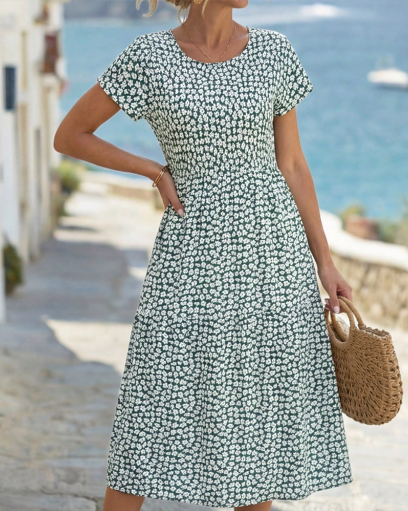 Kjole Liten Blomstret Midje