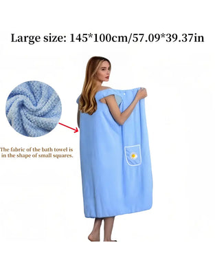 Myk Absorberende Rasktørkende Barber Badhåndklekjole Med Blomstermønsterlomme