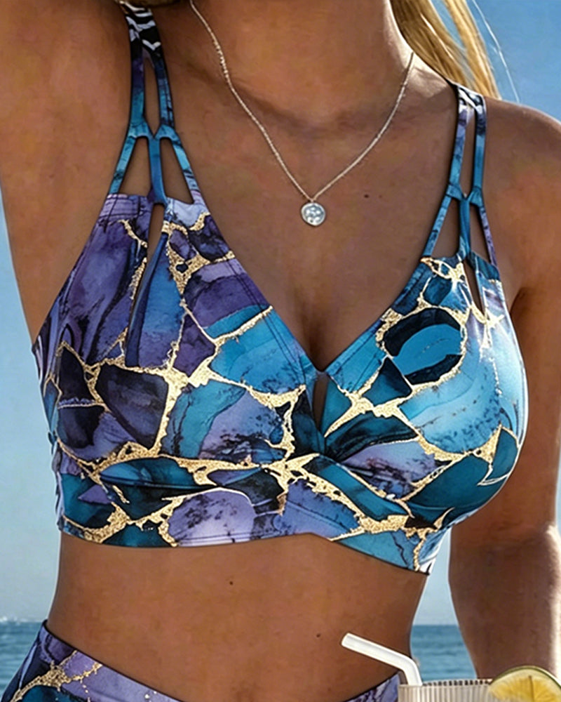 Bikini Dobbeltskulderrem Ombre