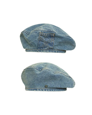 Beret Kvinner Vintage Denim