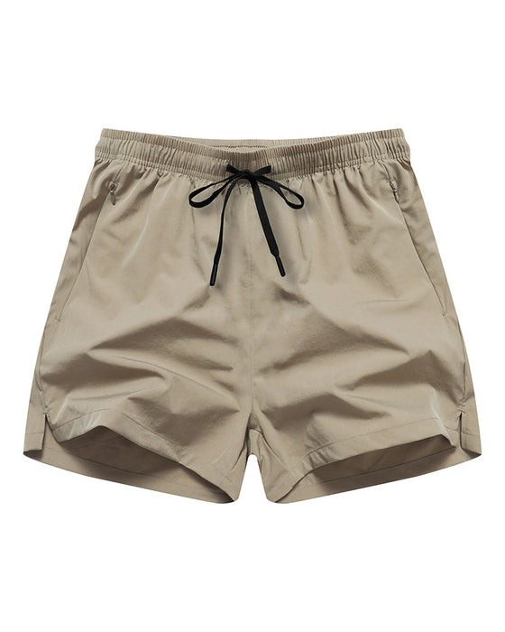 Shorts Menn Elastisk Midje Lomme Hurtigtørkende Is-Silke Sport