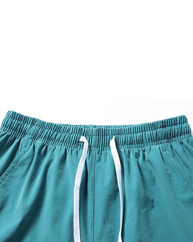 Herrers Avslappede Hurtigtørkende Shorts med Lommeler