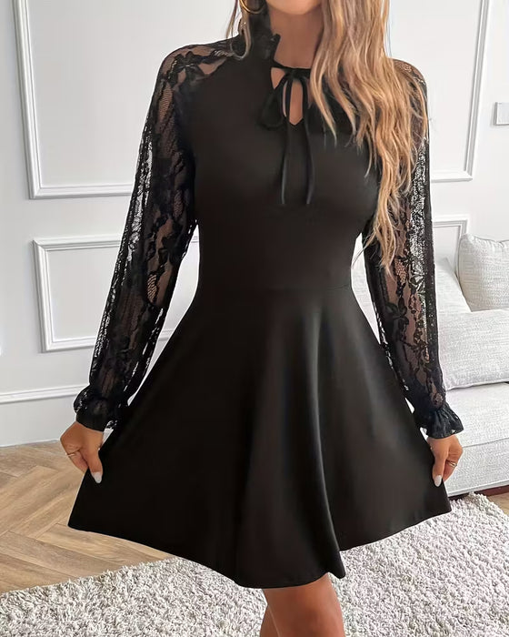 Kjole Blonder Lappetøysarbeid Elegant Slim