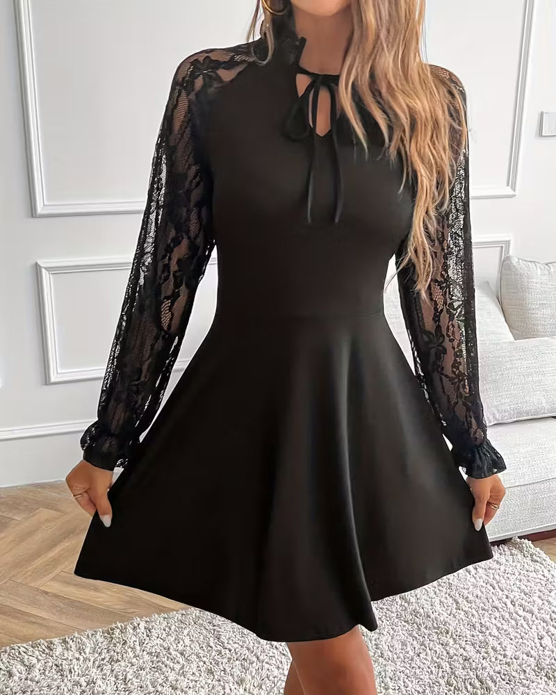 Kjole Blonder Lappetøysarbeid Elegant Slim