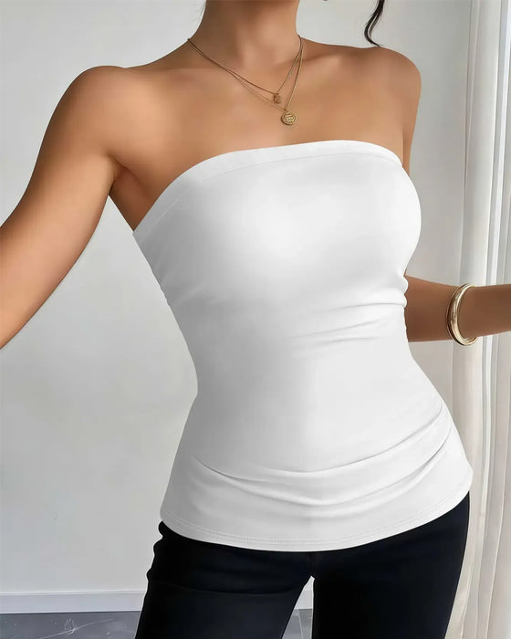 Tank Top Stroppeløs Solid Mote