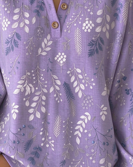 Sweatshirt Vaffel Henry Krage Blomstermønster