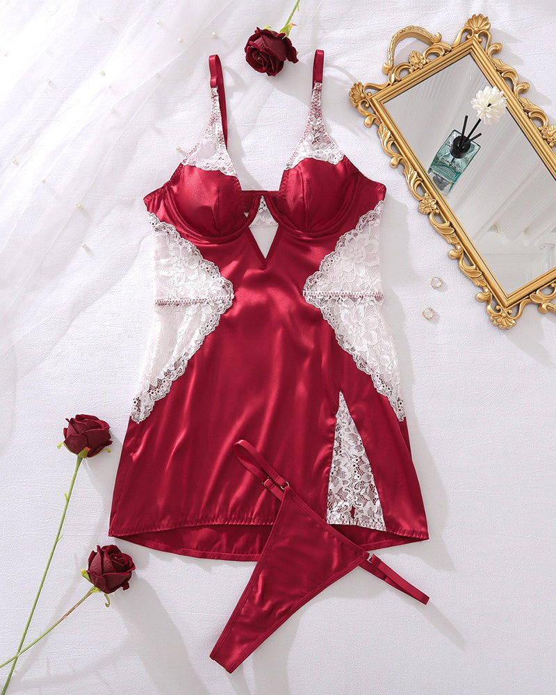 Nattkjole Sexy Camisole Splitt