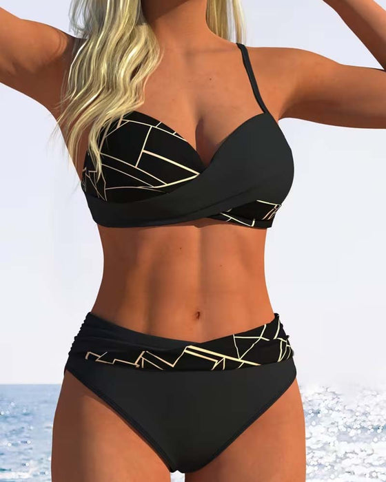Bikini Spagettistropper Kors Trykt