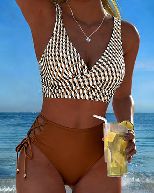 Bikini Geometrisk Trykk Slips