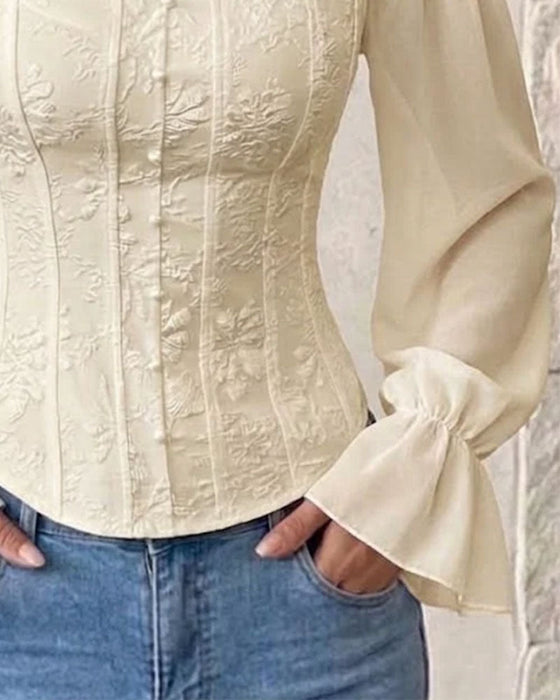 Bluse Off-Shoulder Lang Erme Midje