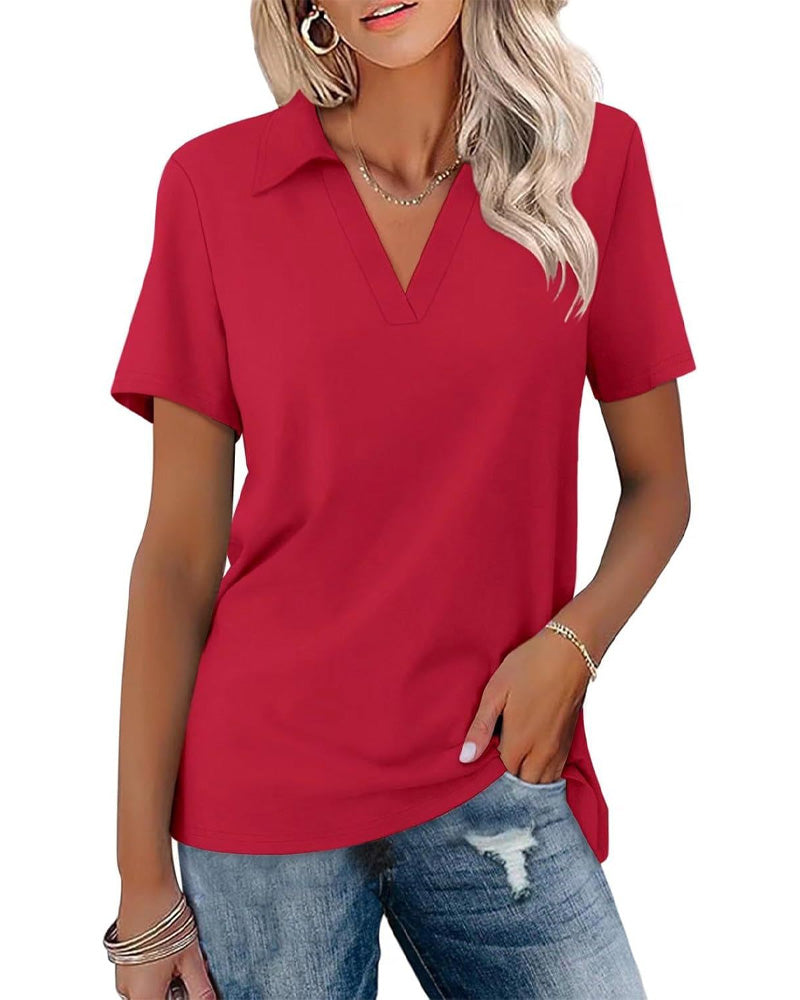 T-Shirt Kort Erme V-Hals Polo