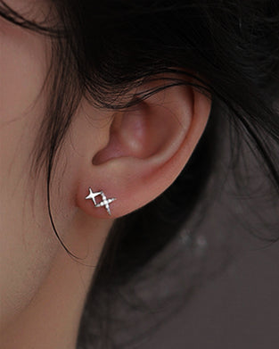 Sterling sølv stjerne øredobber