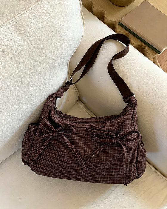 Veske Sløyfe Rutet Crossbody
