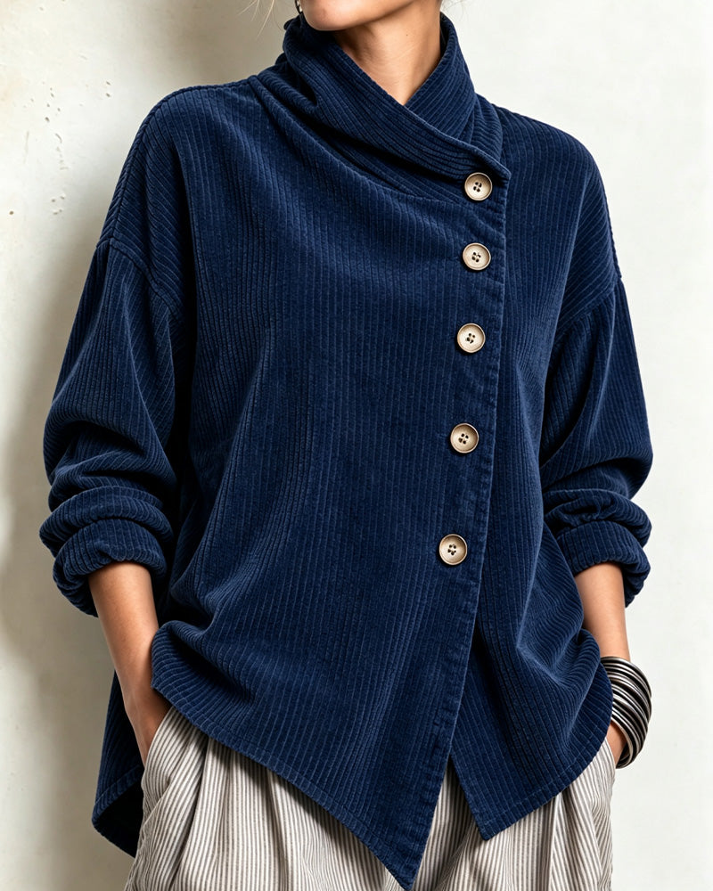 Kåpe Turtleneck Knapp Løs