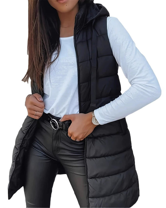 Vest Kåpe Med Hetting Midilang