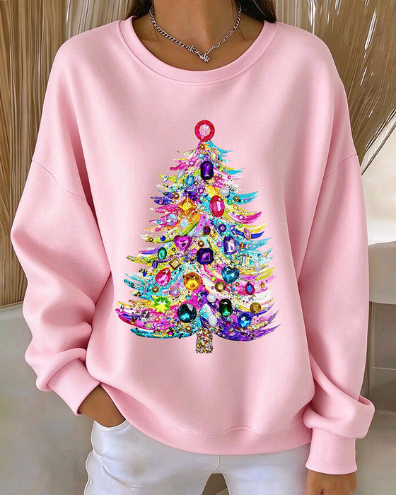 Topp Rundhalset Pullover Jul Tre