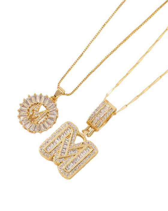 Halskjeder Initial Bokstav Anheng 2 Pakke