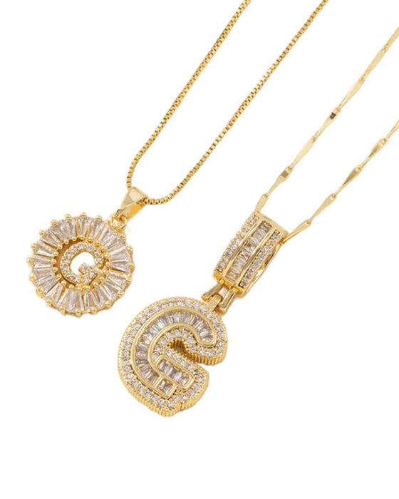 Halskjeder Initial Bokstav Anheng 2 Pakke