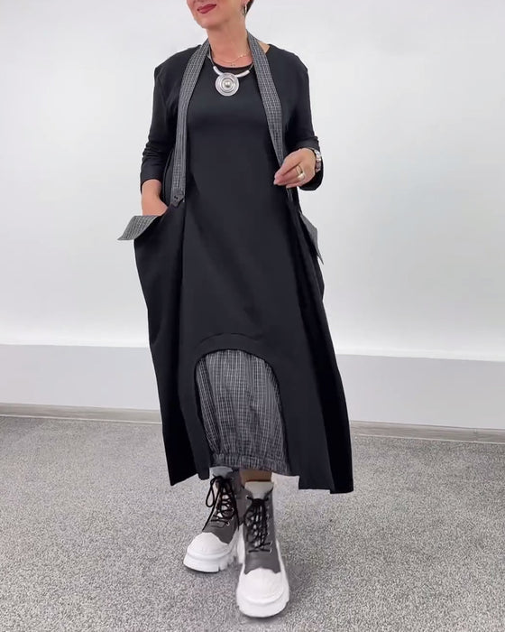 Kjole casual mote løs halterhals