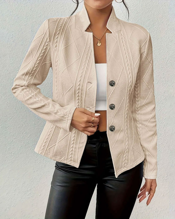Blazer Kåpe Ensfarget Knappet