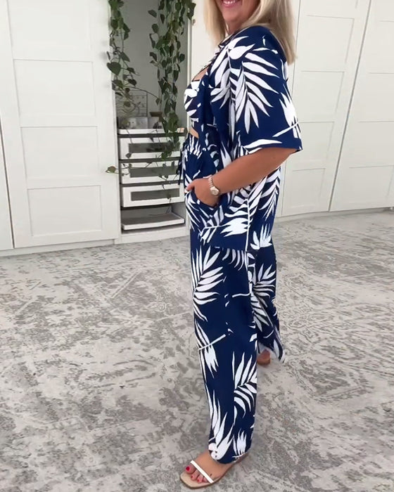 Svømmedrakt Tre-delt Hawaii-mønster