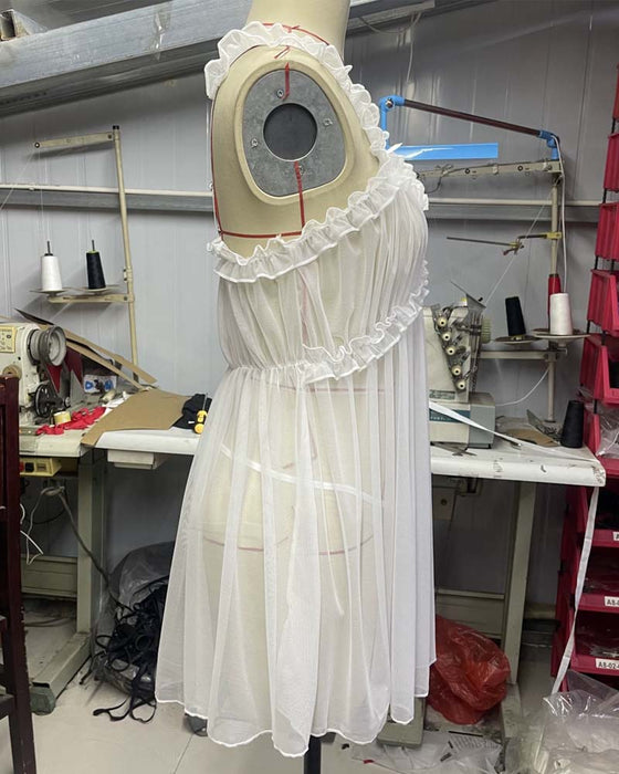 Nattkjole Gjennomsiktig Mesh Stropp Sexy