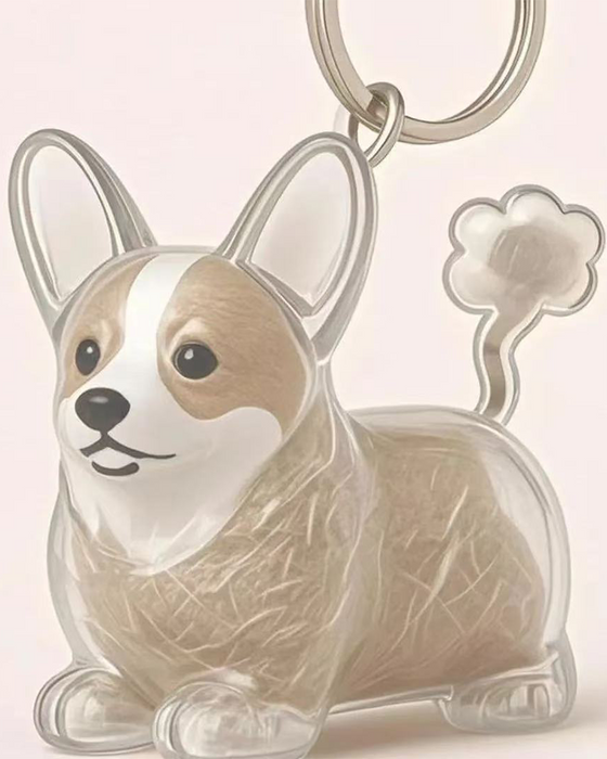 Hundehår Minne Sak Nøkkelring Minnekapsel Anheng