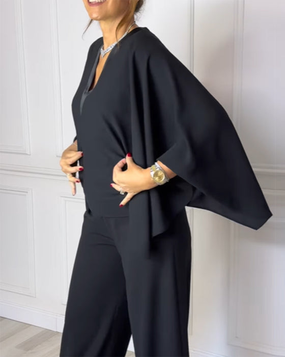 Bluse V-Hals Elegant Butterfly Erme