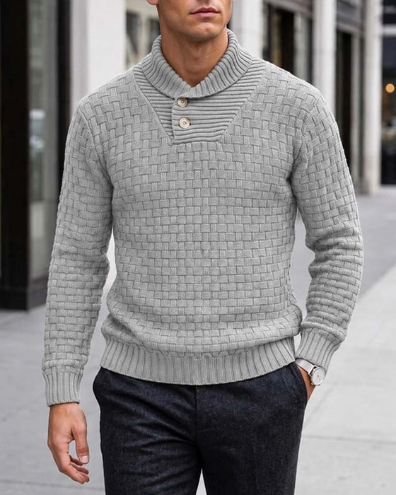 Pullover Herre Rutete Avslappet