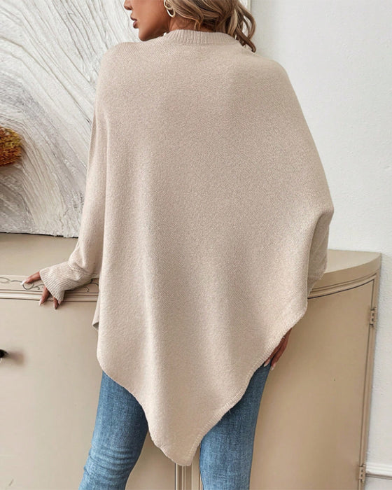 Løsstående Blomstret Genser med Flaggermusermer