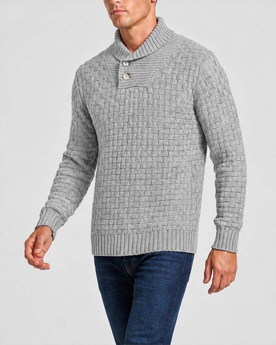 Pullover Herre Rutete Avslappet