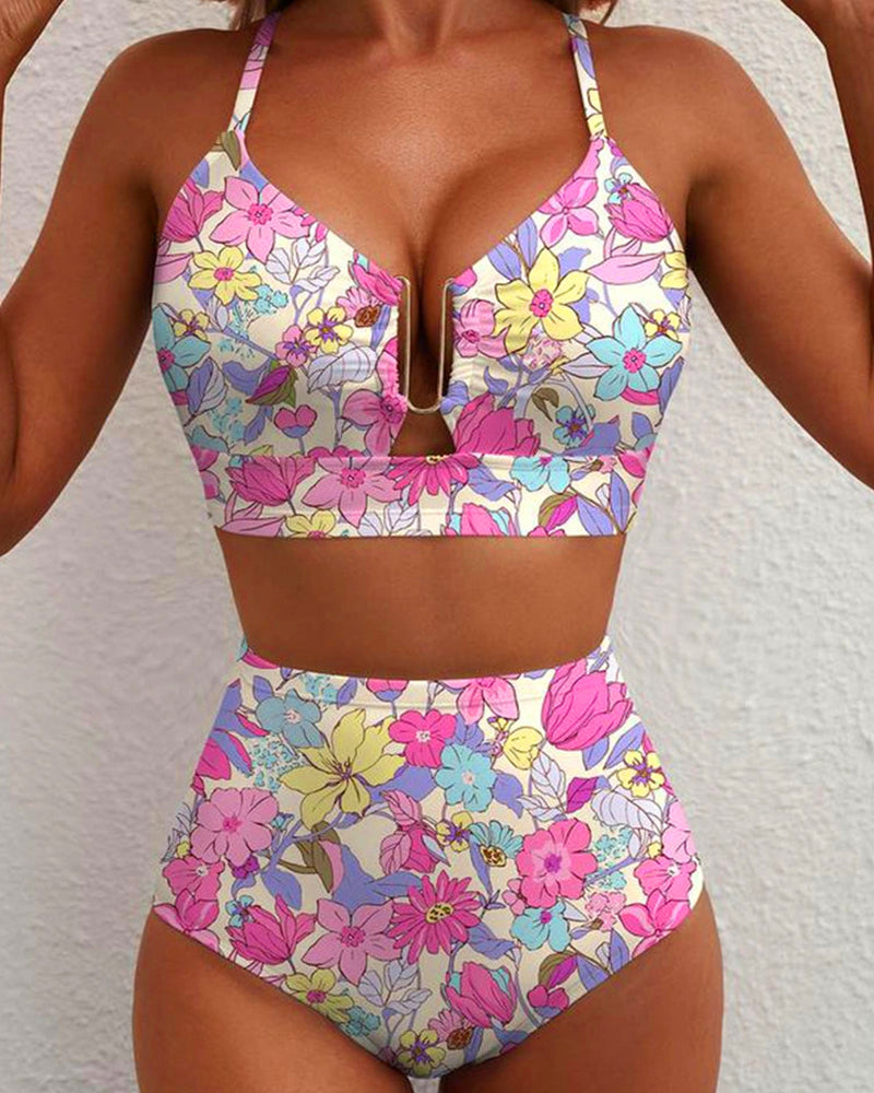 Bikini Blomsterprint To-Delt