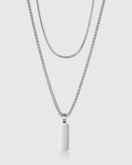 Minimal Pendant Halskjede Duo