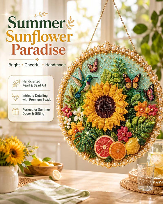 🌸🌻 Perlkunst-Hengekranssett for Årstider og Høytider 🍂🎄