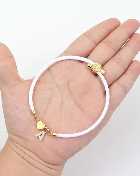 Initial Hjerte Sjarm Lenke Motearmband