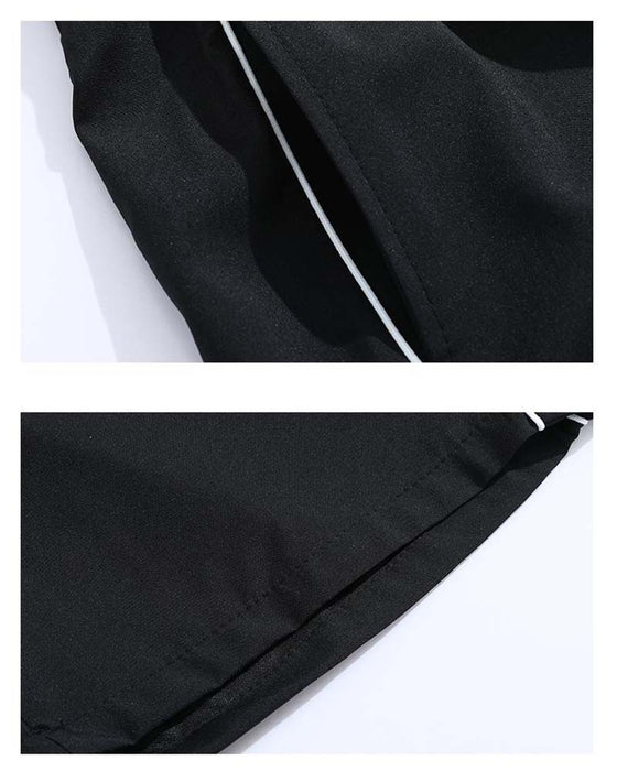 Shorts Dobbel Hvit Stripe Knelang Casual