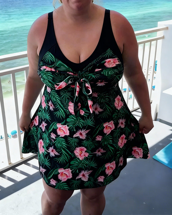 Badedrakt med trykk, avslappet todelt