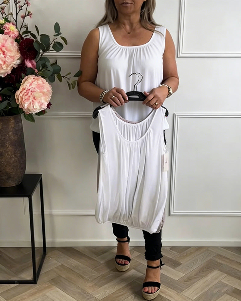 Tank Topp Innbygd Bh U-Utringet Casual