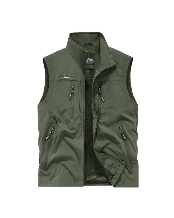 Tilbud Med Begrenset Tid – 50 % Påslagg🧥 Herrens Ekstra Stor Ermeløs Vestjakke Med Lommer