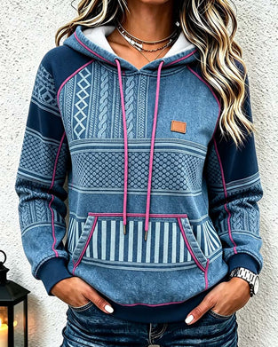 Hoodie Hetter Lang Erme Avslappet