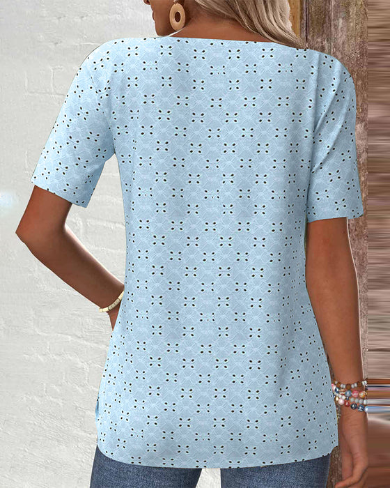 Bluse Casual Ensfarget Uthulet