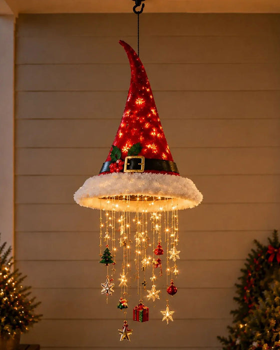 🎅 Opplyst Julenisselue Hengende Lysekrone🎄