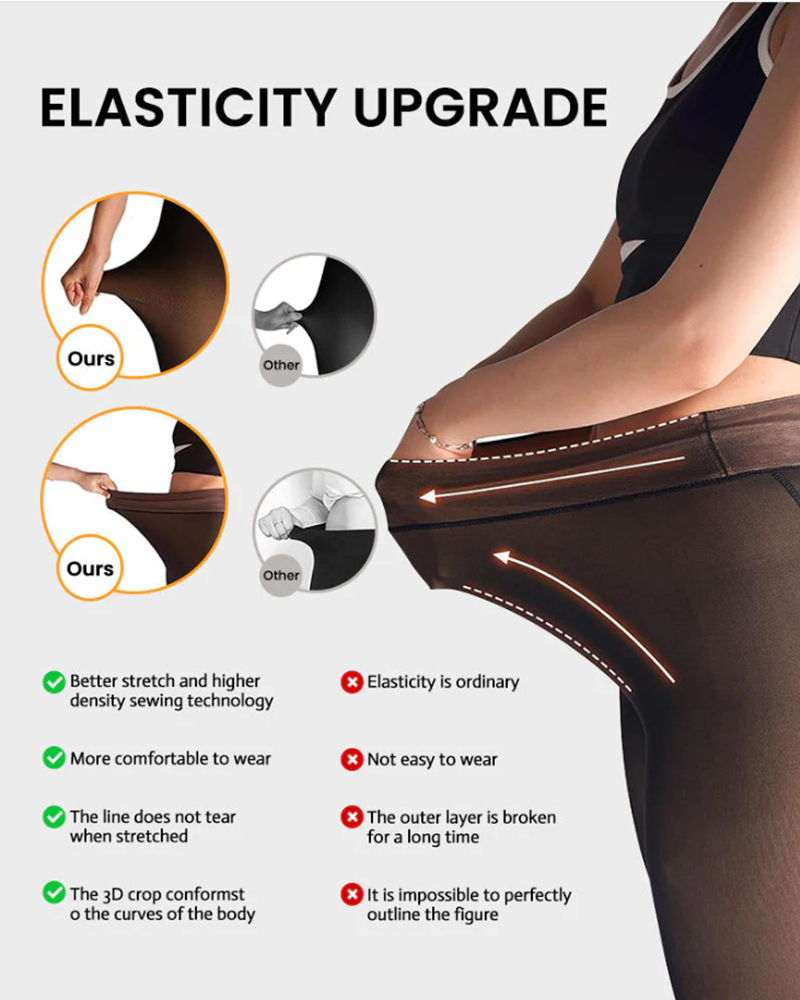 Magiske Fleeceforede Leggings Komfortable Fleecestrømpebukser